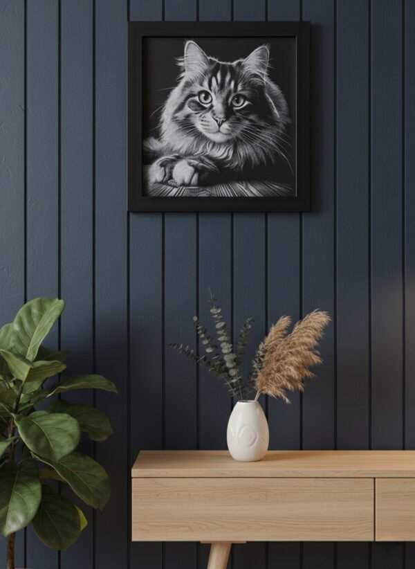 Cat portrait wallart