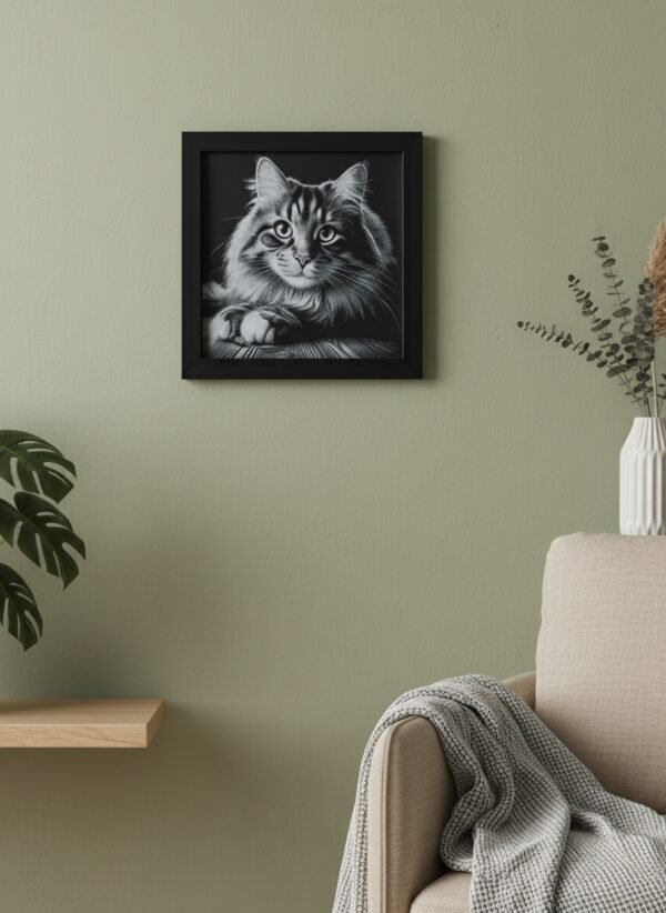 Cat portrait wallart
