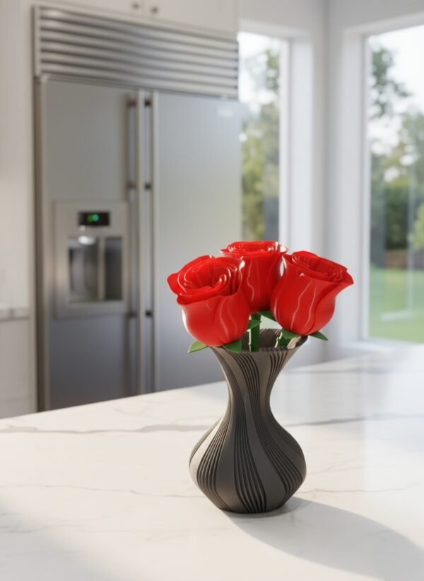 Vase with Three Roses