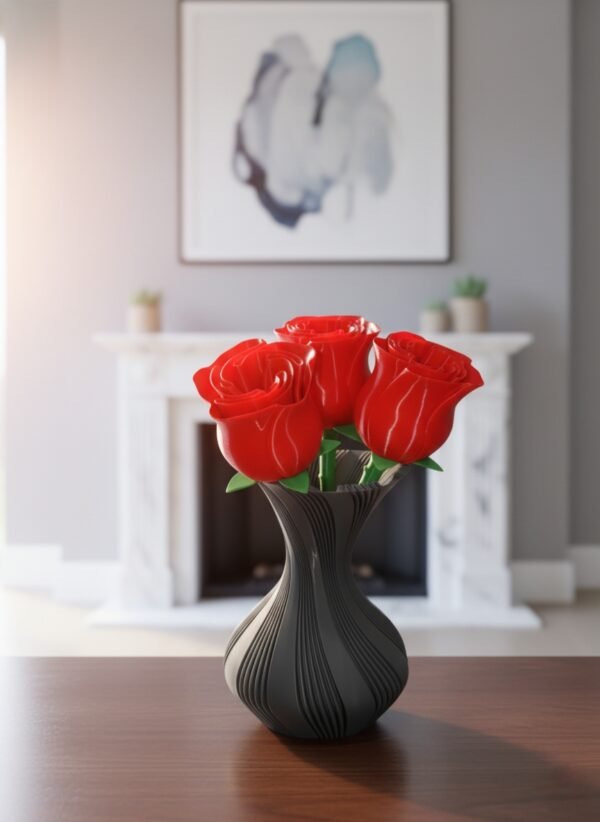 Vase with Three Roses