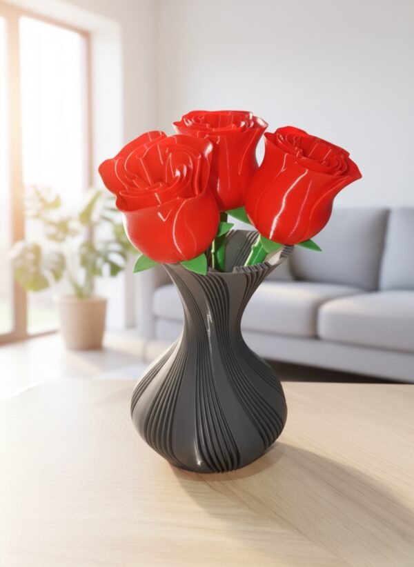 Vase with Three Roses